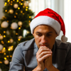 A man experiencing grief and loss at Christmas time