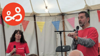 Spurgeons CEO and a colleague giving a presentation to launch Family Hubs at the New Wine event
