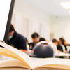 View from a teacher's desk during an exam 