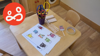 A table with craft materials at Mighty Days Children's Centre in Wiltshire, which teaches young children new skills