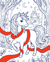 Unicorn colouring page
