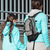 Parent and child with a backpack