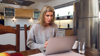 Mother on a laptop computer