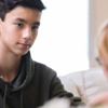 A teenager during a counselling session.