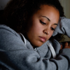 Image of an unhappy young woman