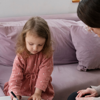 Child receiving counselling therapy.