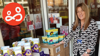 Sarah Mitchell, Assistant Principal at Manor school and sports college Raunds, standing next to a delivery of Easter Eggs