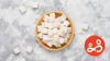 bowl of sugar cubes 