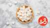 bowl of sugar cubes